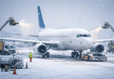 Снежный шторм в Европе: тысячи авиарейсов под угрозой