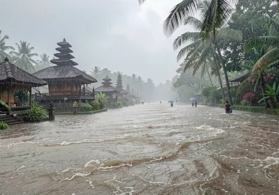 Одним весело, другим страшно: как туристы на Бали пережили очередной потоп