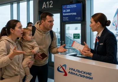 Пассажиры «Уральских авиалиний» требуют вернуть «штраф» за поздний допуск на рейс