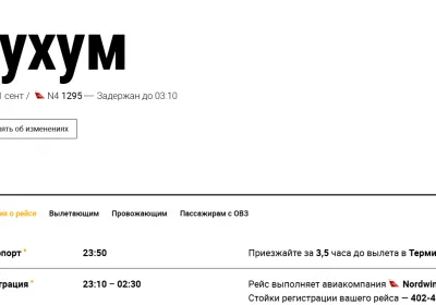 Задержка рейса из Москвы в Абхазию: что нужно знать